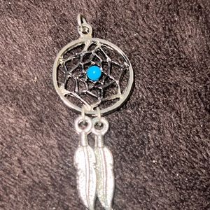 Sold ….sterling silver Dreamcatcher and turquoise pendant